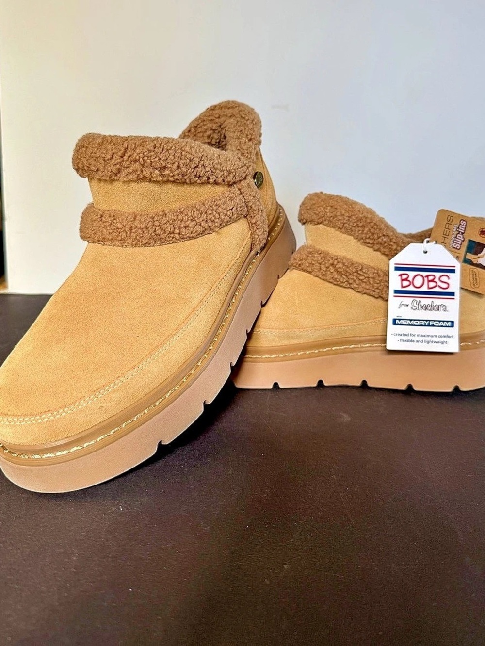 Skechers BOBS from Skechers Slip-ins: Skip Cute BOBS Skip Cute Brown Booties NWT